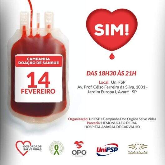 Campanha de Doação de Sangue na UniFSP!